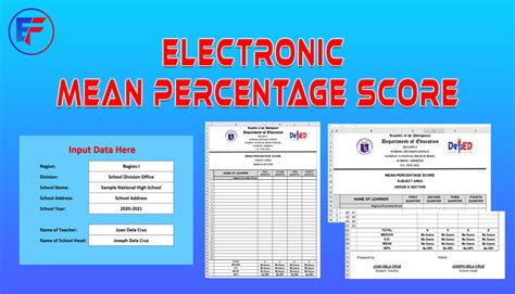 mps in deped|Electronic Mean Percentage Score Template » Educators' Files.
